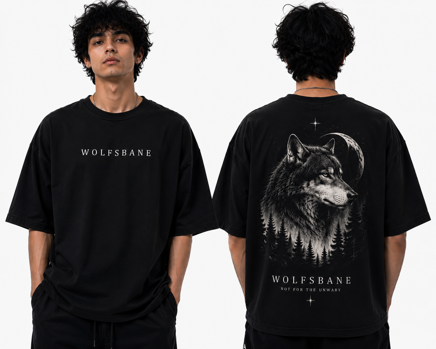 WOLFSBANE – Moonbound Wolf Couple T-Shirts
