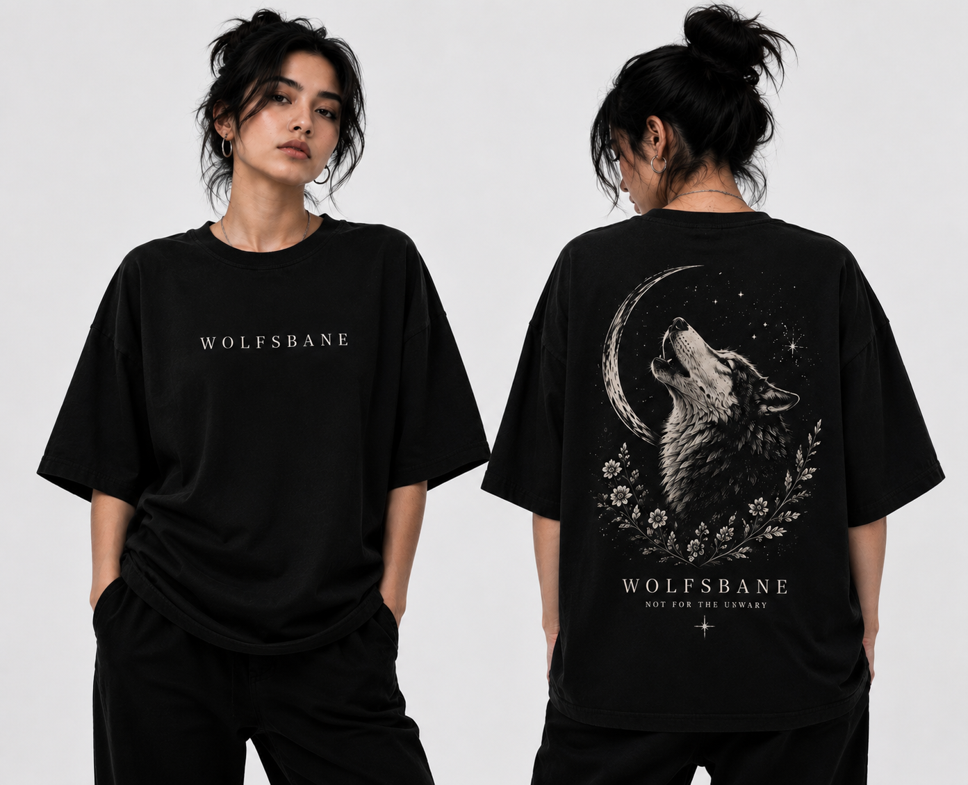 WOLFSBANE – Moonbound Wolf Couple T-Shirts